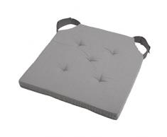 Lovely Casa Duo Sitzkissen Klettverschluss, Baumwolle, Maus/grau, 38 x 38 x 4 cm