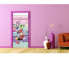 AG Design FTDv 1831 Minnie Mouse Daisy Disney, Papier Fototapete Kinderzimmer - 90x202 cm - 1 Teil, Papier, multicolor, 0,1 x 90 x 202 cm