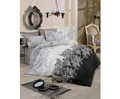 Eponj Home Steppdecke Einzelbett 155 x 200 cm Grey White Black