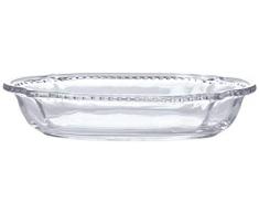 Better & Best Ovaler Tisch, unregelmäßig, Maße 26 x 18,5 x 5,4 cm, Material: Glas, Einheitsgröße