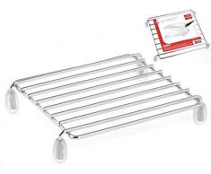 Home Topfuntersetzer eckig, filocromato, Edelstahl/Transparent, 19 x 4 x 23 cm