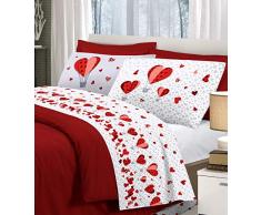Savoltex Snc KOMPLETTE KOMPLETTE FÜR Ehebett DELICATI MONGOLFIERA ROT