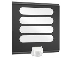 Steinel Sensor-Außenleuchte L 224 LED anthrazit-quadratische Leuchte mit 180° Bewegungsmelder und maximal 10 m Reichweite, UV-beständiger Kunststoff und Edelstahlblende, Integriert