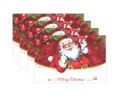 naanle Thanksgiving Ernte Platzsets, Urlaub Türkei Tag hitzebeständig waschbar Tischset für Küche Esstisch Dekoration, Polyester, Multi6, 30*46 cm