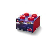 Room Copenhagen 4 Knoppen Aufbewahrungsbox, Plastik, Rot, One Size