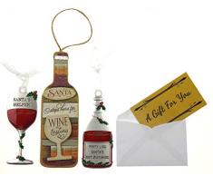 Hickoryville Weihnachtsdekoration, Weihnachtsmann-Set für Weinverkostung, Weihnachtsmann, Weihnachtsmann und Weihnachtsmann