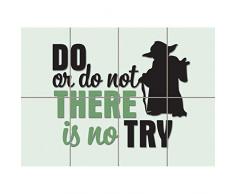 Doppelganger33 LTD Panel Do Or Not No Try Yoda Quote Typography Reproduction Wand Kunst Multi Panel Poster drucken 47x33 Zoll