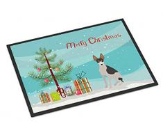 Carolines Treasures Fußmatte, Miniatur-Fuchs-Terrier, #2, Weihnachtsbaum, 24 x 36 cm, Mehrfarbig