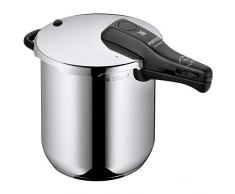 WMF Perfect Schnellkochtopf, 8,5l, mit Einsatz, 22 cm, Cromargan Edelstahl poliert, 2 Kochstufen, Einhand-Kochstufenregler, Induktion