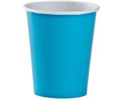 Party Dimensions 72382 Pappbecher, 250 ml, Island Blue