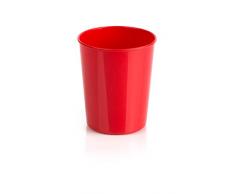 Kimmel Tasse Trinkbecher Becher bruchsicher stapelbar Mehrweg 250 ml, Kunststoff, Rot