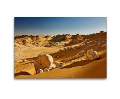 Premium Textil-Leinwand 120 x 80 cm Quer-Format Wuestenlandschaft an der alten Karawanenstrasse nahe der Oase Dachla, Libysche Wueste, Aegypten, Afrika | Wandbild, HD-Bild auf Keilrahmen, Fertigbild auf hochwertigem Vlies, Leinwanddruck