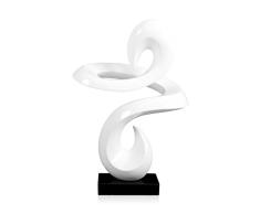 Arte Dal Mondo Klein Levels wechseln Abstrakt Moderne Statue Harz Skulptur, Plastik, Weiß, 47x31x17 cm