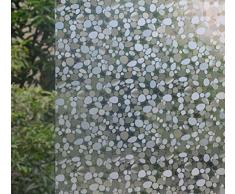 Vsudo Dekorative Sichtschutzfolie, kein Kleber, Dekoration, statische Haftung, Glas-Aufkleber, UV-/Wärme-Kontrolle, für Büro oder Zuhause (Wohnzimmer/Badezimmer/Küche/Haustürfen) (Mosaik-Muster) 1 Roll, 17.7 By 78.7 Cobblestone