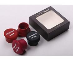 LuvToHave Silikon Stopper Wein-Set Funny von 4 – Frauen Geschenk, Geburtstag Geschenk, Herren Geschenk