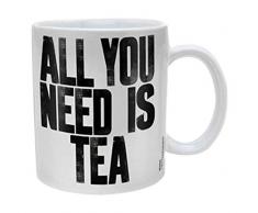 Motivational All You Need is Tea - Keramik Tasse - Grösse Ø8,5 H9,5cm