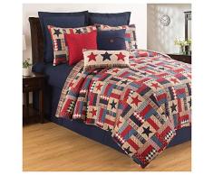 C&F Home Bennington Patriotic Bettwäsche-Set für Doppelbett, Baumwolle, 229 x 92 cm, 3-teilig