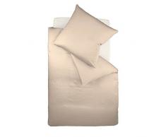 fleuresse Colours Bettwäscheset, Satin, Taupe, 37.2 x 26.8 x 3.6 cm, 2-Einheiten