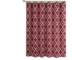 Biscaynebay Textil-Duschvorhang, wasserabweisend, für Badezimmer, 183 x 183 cm 72X72 Morocco Red Burgundy