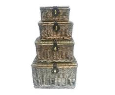 topfurnishing Starke Picknick Geschenk Aufbewahrung Weihnachten leer, Weidenkorb, Eiche, 49Â x 40Â x 28Â cm
