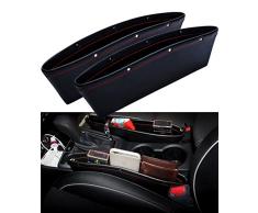 TRADERPLUS PU-Leder Auto Rücksitz-Organizer Aufbewahrung Halter für iPad iPhone Taschentuchbox Spielzeug 2-Pack Car Seat Gap Filler