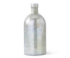 K&K Interiors 14043A-LTGR-3 Glasvase mit langem Hals, 29,2 cm, Hellgrün/Blau