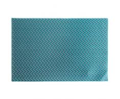 Eurofirany Platzset Untersetzer Telleruntersetzer Platzmatten Tischset Platzdecken Platzdekchen für 6 Personen 6 teilig Tisch Unterlage Rechteckig, Blau, 30x45cm