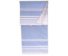 Pit-roig Strandtuch, Baumwolle, Meeresblau, Baño 100X160 cm.
