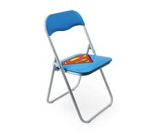 Excelsa Superhelden Klappstuhl Superman, Metall, hellblau, Sitzhöhe: 80 cm