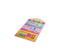 ABC Tappeti Teppich Dollhouse 1 rosa/himmelblau/Mehrfarbig 80 x 140 cm