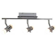 Näve Leuchten Deckenleuchte LED Wand, und Deckenstrahler Bubbles, Chrom, 13.5 W, 46 x 8,5 x 17 cm