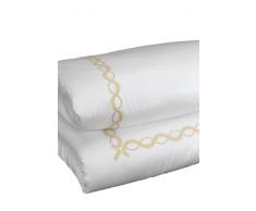 Dea Diana Bettbezug aus Satin, für Kingsize-Betten, Weiß/Beige