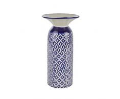 Sagebrook Home 13098-04 Vase aus Keramik, blau/weiß, 6.75 x 6.75 x 13