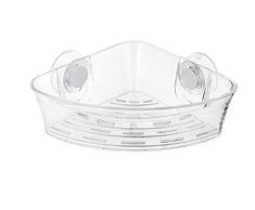 RIDDER Eco Duschablage mit Saugnapf, TPE (Thermoplastisches Elastomer), transparent, ca. 240x181x65 mm