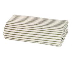 DELANNA Flanell Kopfkissen, 100% Baumwolle, gebürstet auf beiden Seiten für zusätzlichen Komfort Standard 50,8 x 76,2 cm 170 GSM, inkl. 2 Kissenbezügen, Sage Stripe, Standard