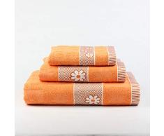Natural History Gifts Saunatuch 3er Set 400 G orange 30 x 50 cm + 50 x 100 cm + 100 x 150 cm