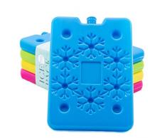 Blue Ele BE01 Kühlakku für Lunchbox und Kühler, BPA-frei, wiederverwendbar und langlebig, schlankes und leichtes Design für Kinder, 4er-Set, lustig und bunt