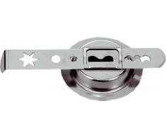 Westmark Spritzgebäckvorsatz, 2-tlg., Zubehör für Westmark Fleischwolf 97542260/Gr. 10, Stahl, Silber, 14722270