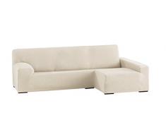 Eysa elastisch sofa überwurf chaise longue rechts, frontalsicht, Polyester-Baumwolle, 00-ecru, 250-310 cm