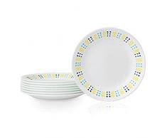 Corelle Classics splitterfeste Speiseteller und Schüsseln, 8 Stück Appetizer Plates 8-Piece South Beach