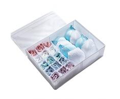 In kds Multifunktions Faltbare Tragbare Aufbewahrung Box Dresser Schublade Schrank Unterwäsche Organizer mit staubdichten Deckel Weiß