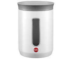 Hailo KitchenLine Design Vorratsdose 0,8l, Korpus aus Stahlblech mit Sichtfenster, Deckel schließt luftdicht, lebensmittelecht, stapelbar, 0833-973