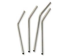 RSVP International Endurance (SIP-LG) Edelstahl Edelstahl, gebogene Strohhalme 8.5 Inch silber