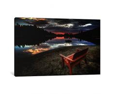 iCanvasART einer Bank mit A View auf Leinwand, Print von Bob Larson 0.75 by 12 by 18-Inch