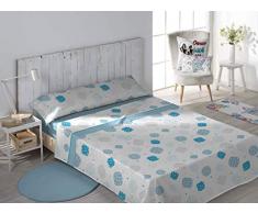 Stilia Bettwäsche, wendbar, aus Flanell, für den Winter, beidseitig bügelbar, Kenus (Schlafgröße 90 – 160 x 270 cm), Blau, 90 – 160 x 270 cm