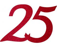 Petras Bastel News Streudeko, Fliz, Bordeaux, 18 x 12 x 3 cm, 25-Einheiten