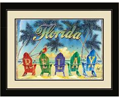 Northwest Art Mall jm-6631 lfgdm RXC Florida Relax stühle gerahmtes Wandbild Art von Künstler Jim MAZZOTTA, 50,8 x 66 cm