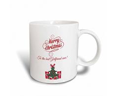 3dRose Fröhliche Weihnachten, für die Beste Freundin Ever-Magic, Kaffeebecher, Keramik, Schwarz/Weiß, 10.16 x 7,62 x 9,52 cm