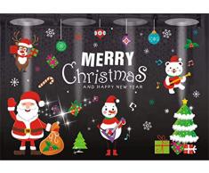 UGY Fensteraufkleber, Weihnachtsdekoration, für Weihnachten, Party, Fensterdekoration 19.68 x 27.56 inches weihnachtsmotiv