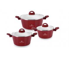 Gerlach Topfset Harmony, Aluminium, Rot, 28 cm, 6-Einheiten